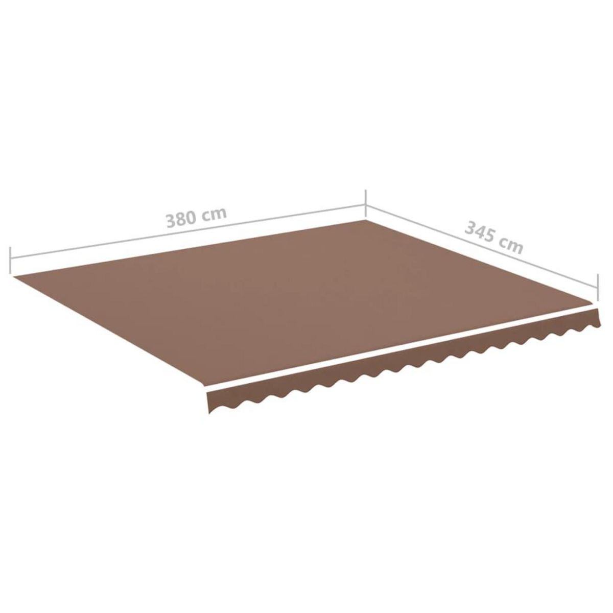 VIDAXL Tissu de remplacement pour auvent Marron 4x3,5 m