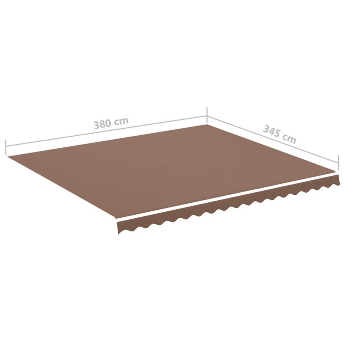 VIDAXL Tissu de remplacement pour auvent Marron 4x3,5 m