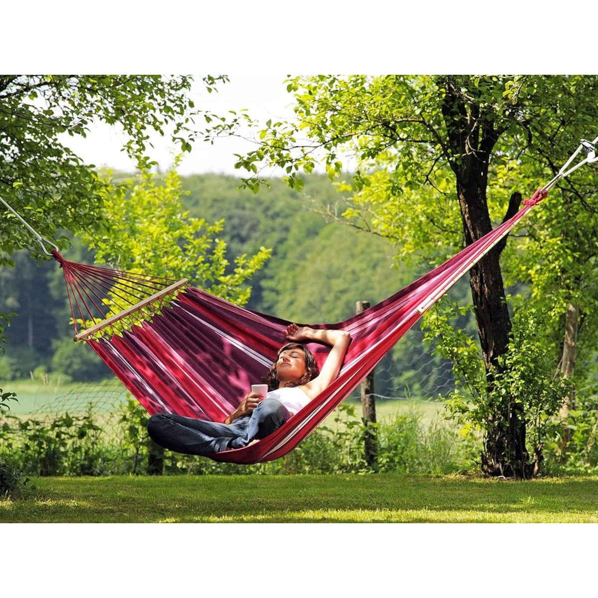 Amazonas Hamac 1 place Samba violet en polycoton - Amazonas