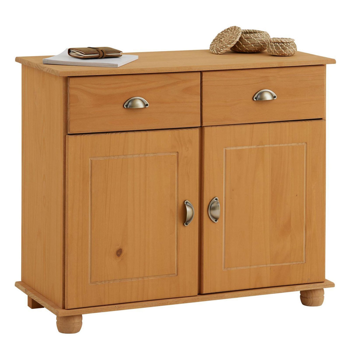 IDIMEX Buffet COLMAR en pin massif, 2 tiroirs et 2 portes