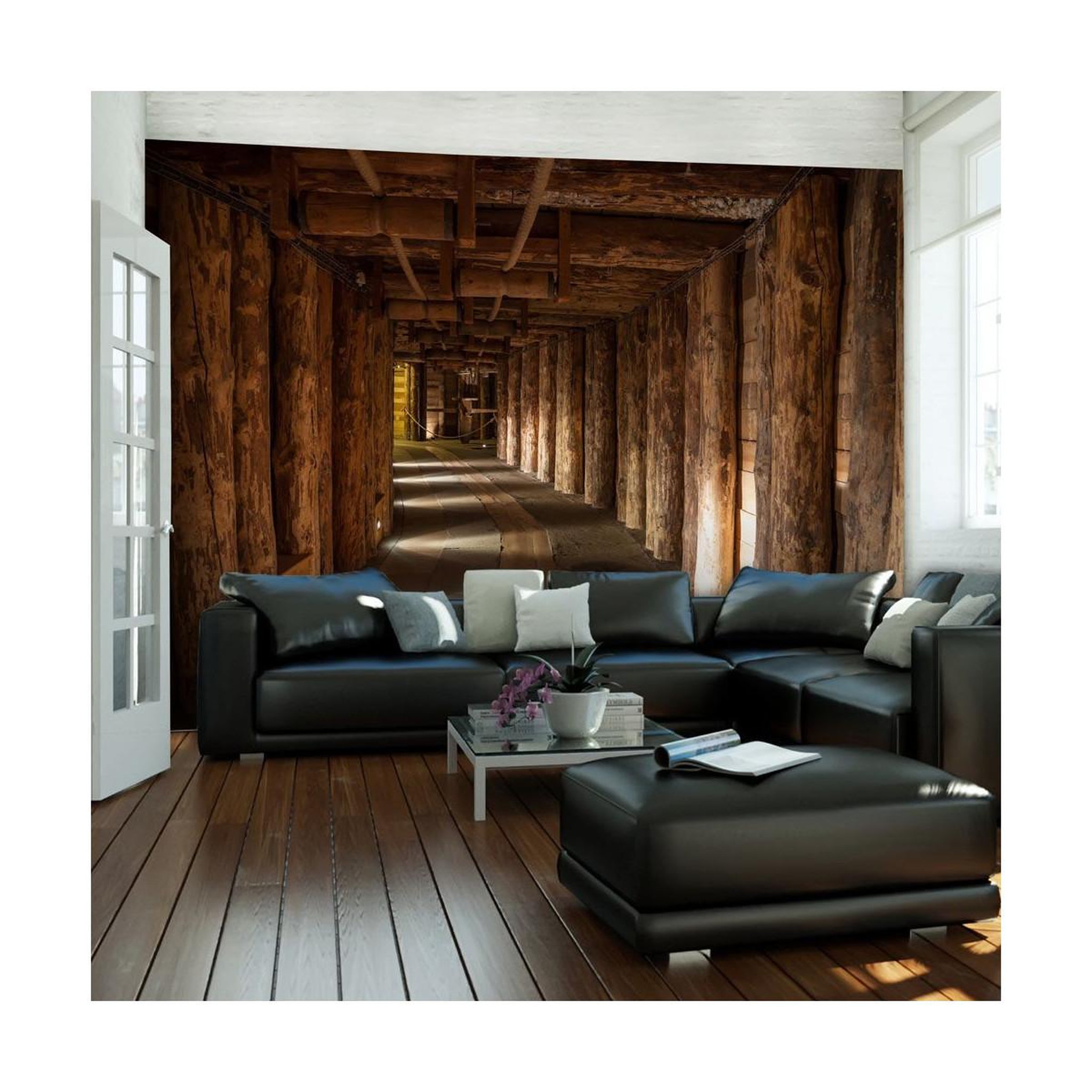 Voir la diapositive 1 : Paris Prix Papier Peint  Wooden Passage