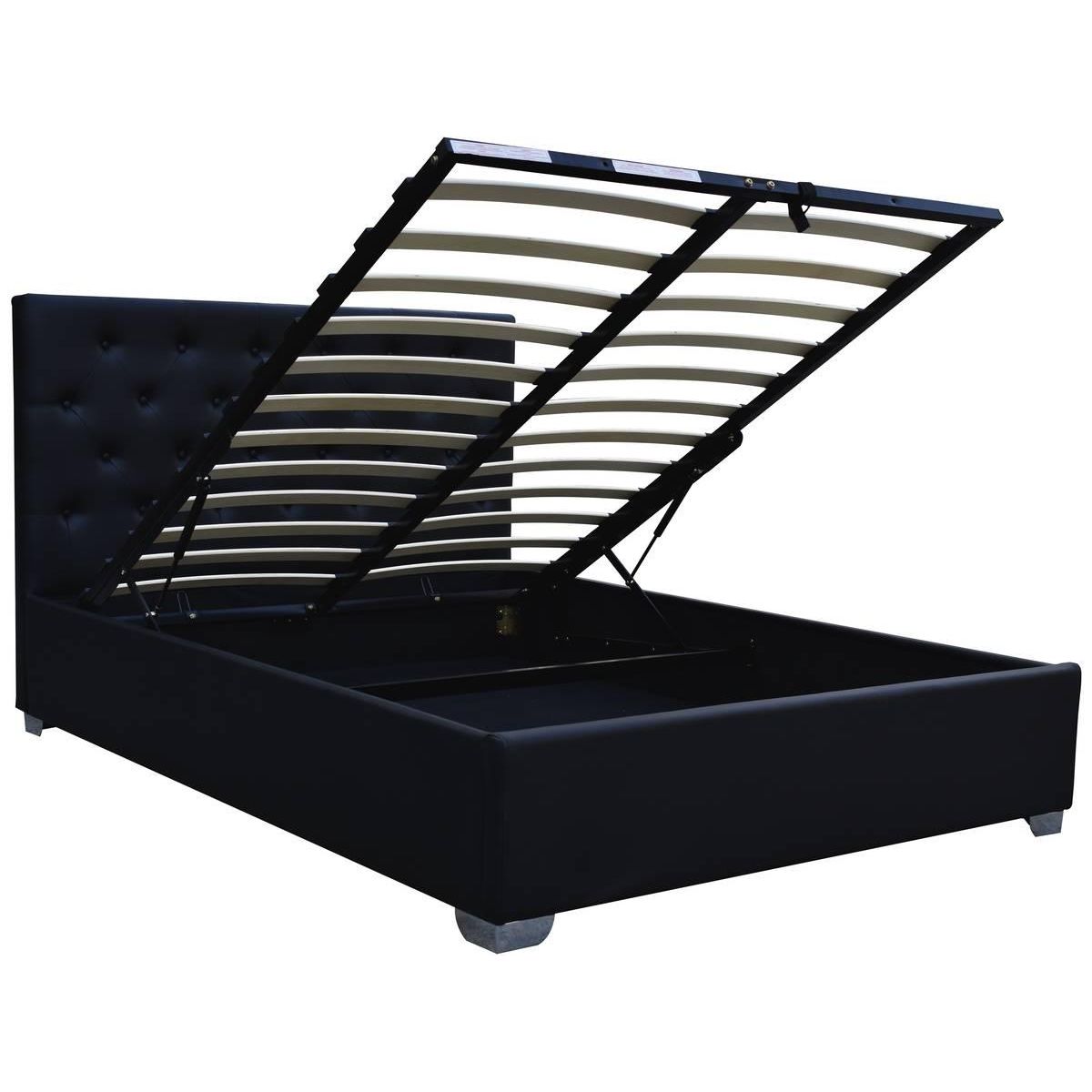 Habitat et Jardin Lit double avec coffre  Tino  - 180 x 200 cm - Noir