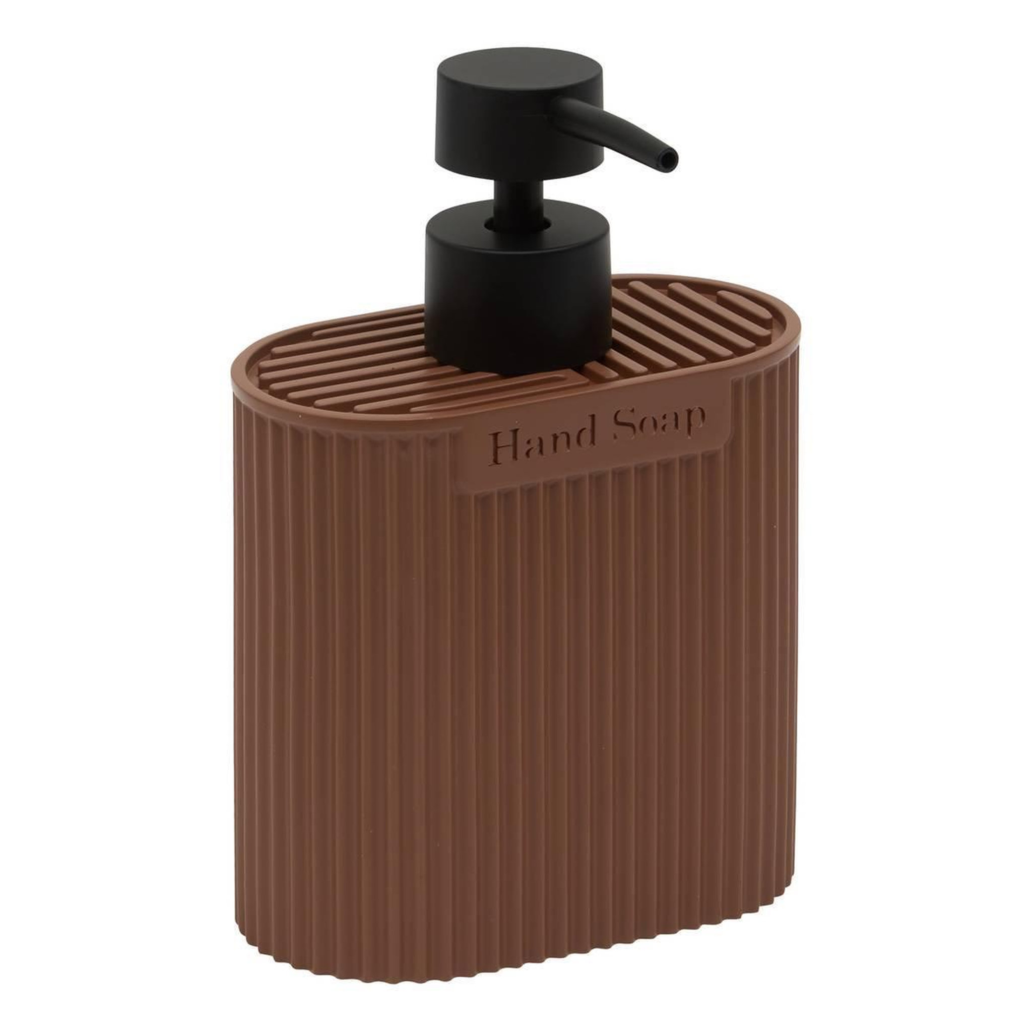 Voir la diapositive 2 : FIVE Lot de 2 distributeurs de savon  terra  24cm marron