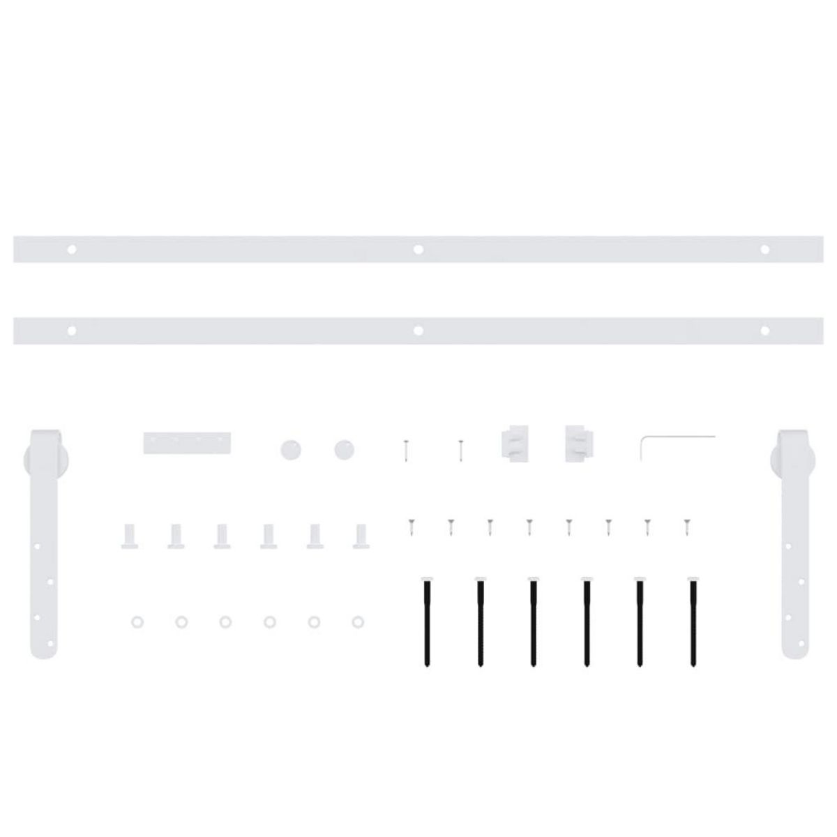 VIDAXL Kit mini de porte d'armoire coulissante Acier au carbone 152 cm