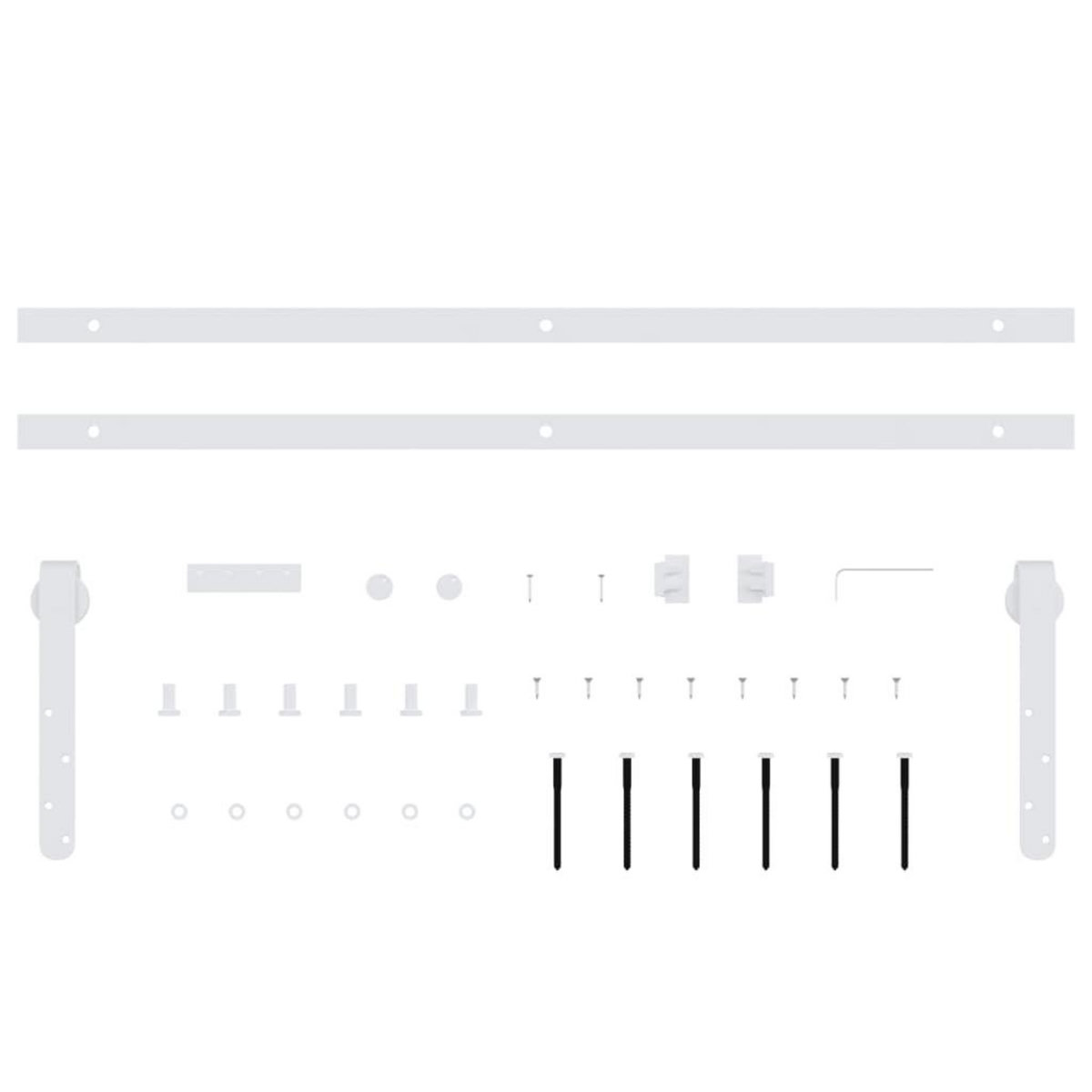 VIDAXL Kit mini de porte d'armoire coulissante Acier au carbone 152 cm