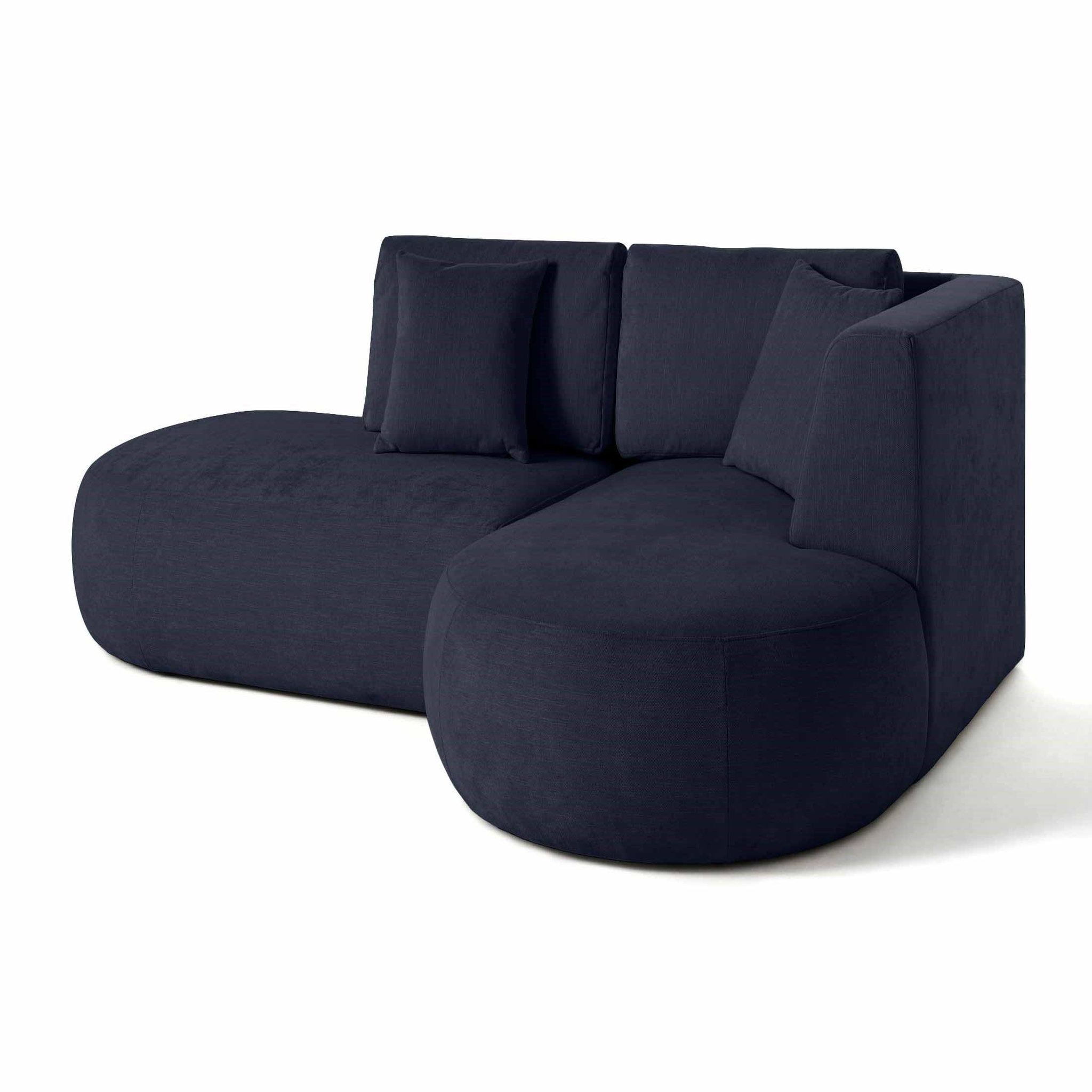 Voir la diapositive 2 : LISA DESIGN Santorini - canapé modulable d'angle droit - 4 places - en tissu texturé