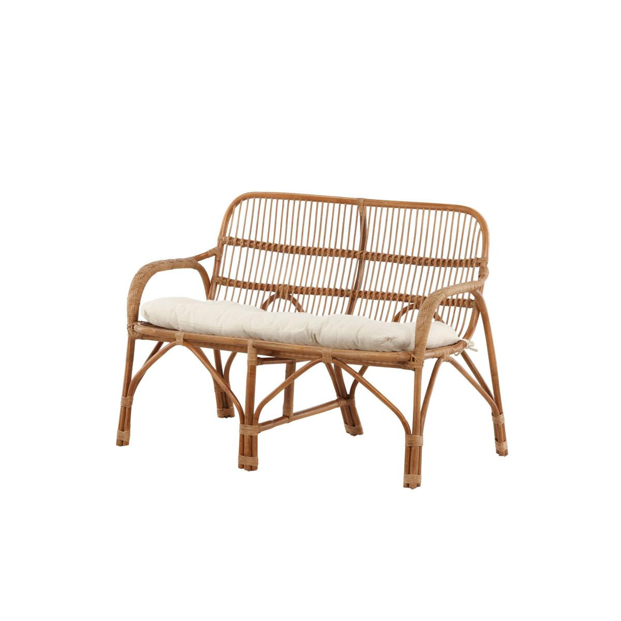 Voir la diapositive 4 : Paris Prix Canapé de jardin 2 places en rotin  nella  130cm naturel