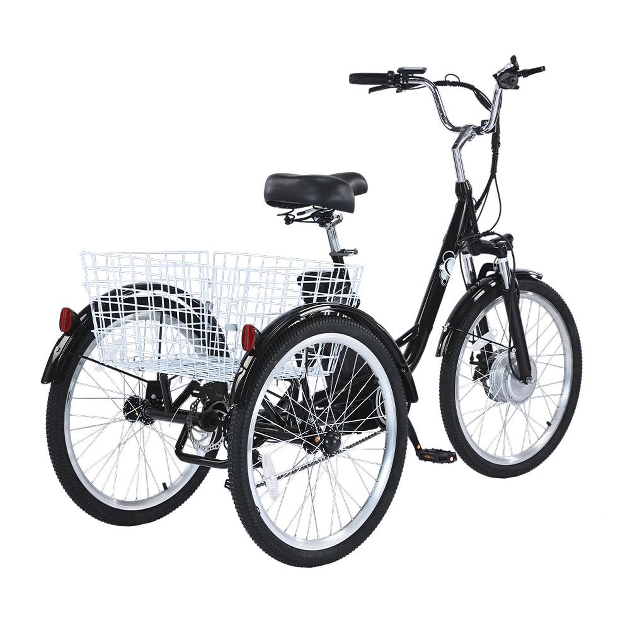 Voir la diapositive 3 : BEZIOR Tricycle électrique M300 24 , batterie 36V 15Ah, vélo urbain stable à 3 roues, noir