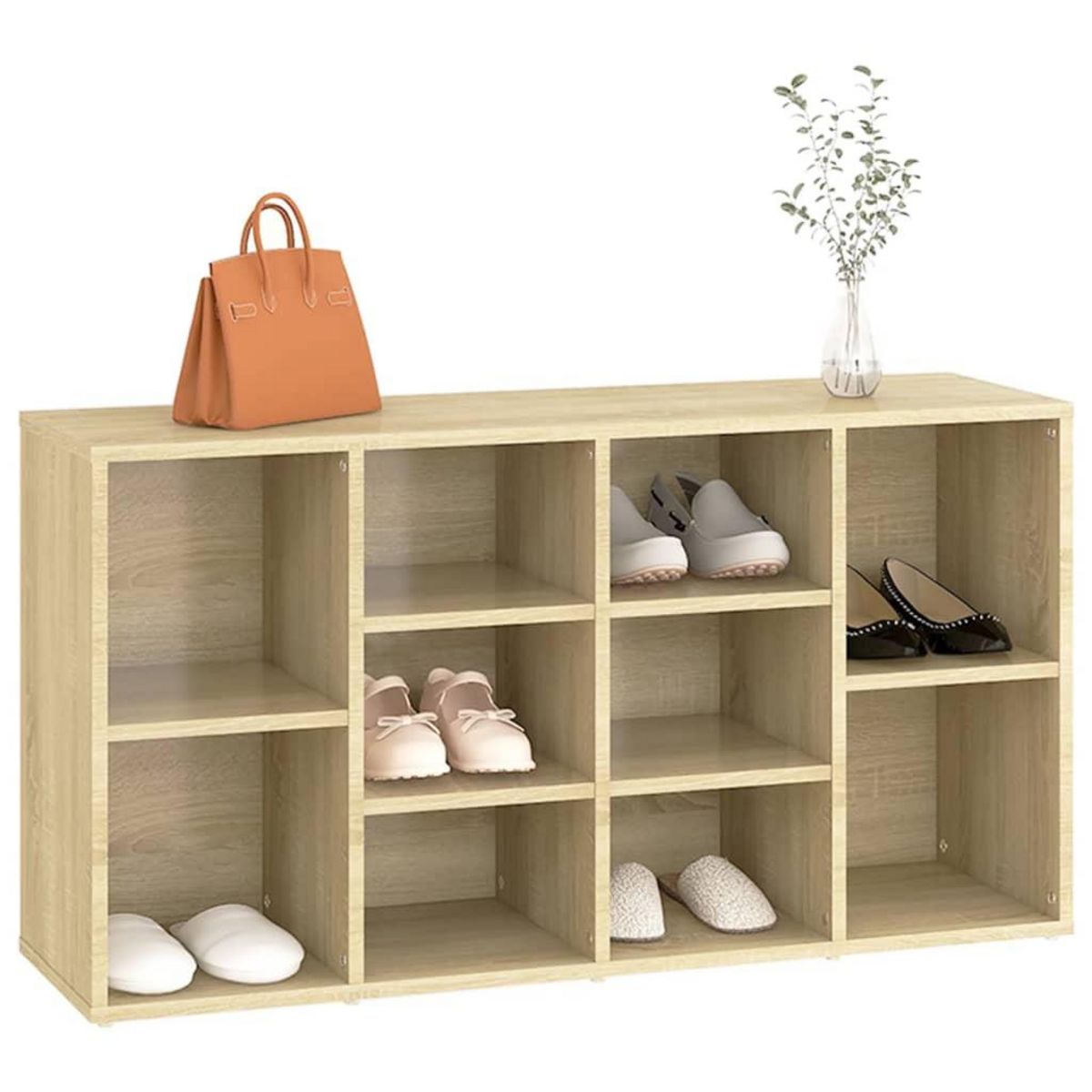 VIDAXL Banc a chaussures Chene sonoma 103x30x54,5 cm Bois d'ingenierie