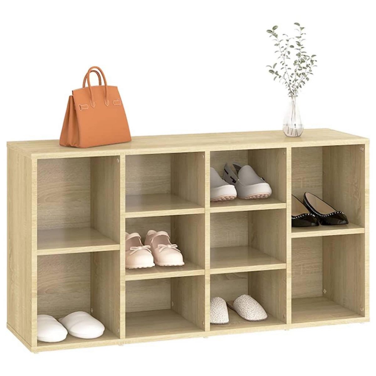 VIDAXL Banc a chaussures Chene sonoma 103x30x54,5 cm Bois d'ingenierie