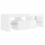 Voir la diapositive 3 : VIDAXL Meuble TV avec lumieres LED blanc brillant 120x35x40 cm