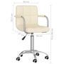 Voir la diapositive 6 : VIDAXL Chaise pivotante de salle a manger Creme Tissu
