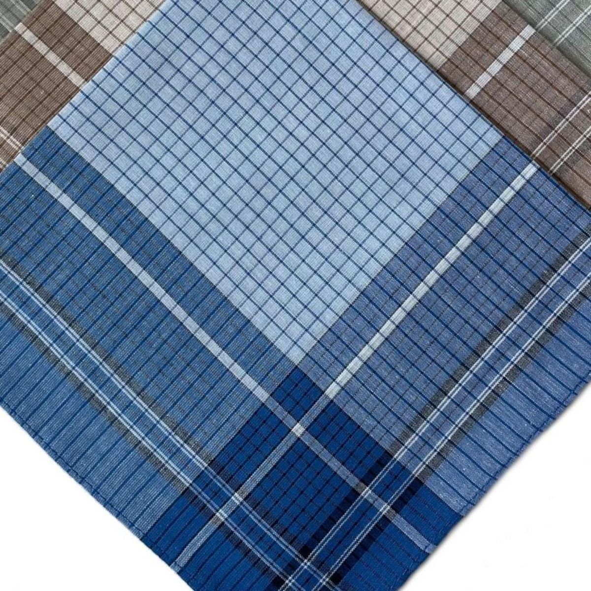 VANDERSICKEL Lot de 12 mouchoirs Homme 40x40cm 100% coton