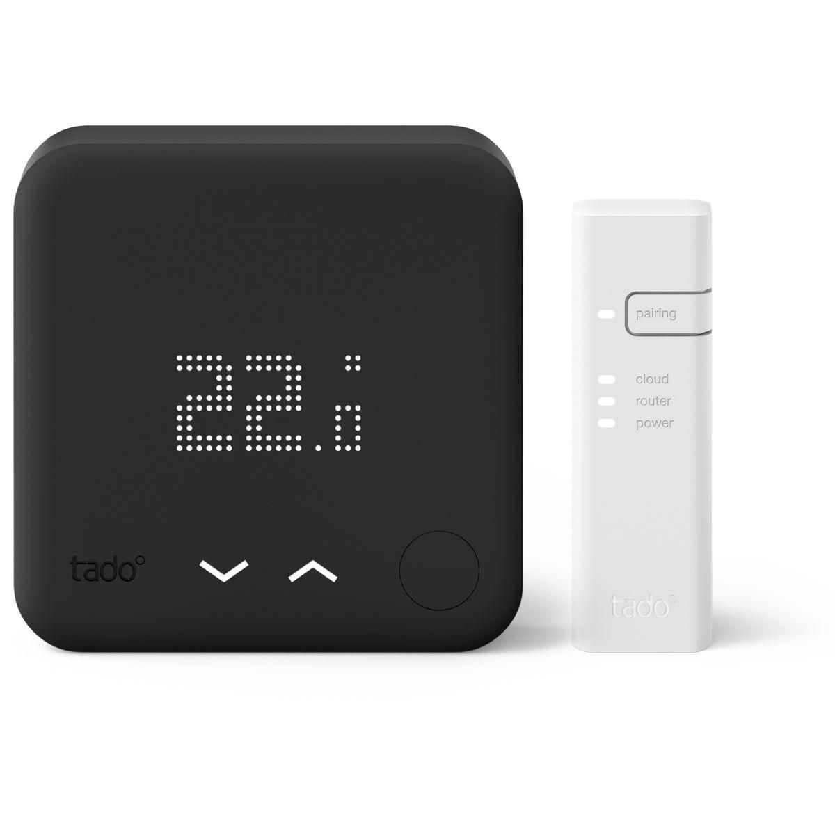 Tado Thermostat connecté connecté Filaire Kit V3+ Noir
