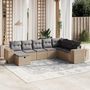 Voir la diapositive 1 : VIDAXL Salon de jardin avec coussins 8pcs melange beige resine tressee
