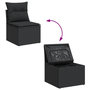 Voir la diapositive 3 : VIDAXL Salon de jardin 5 pcs avec coussins noir resine tressee