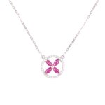 L'ATELIER D'AZUR Collier Or Blanc Serti de Rubis – Femme