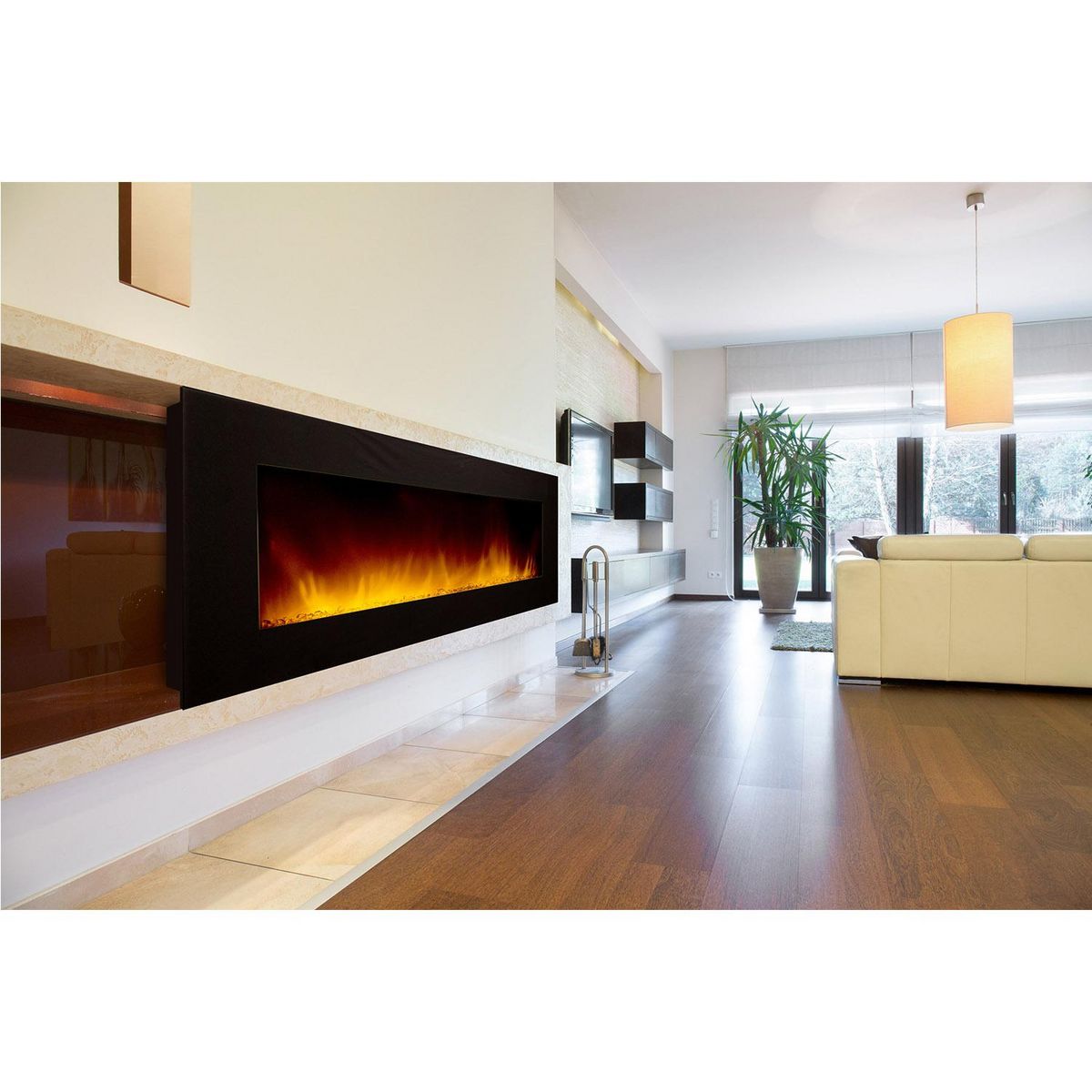 Chemin'arte Cheminée électrique grande taille 2000w en wifi - volcano 5xl wifi