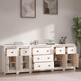 Voir la diapositive 3 : VIDAXL Buffet Blanc 230x35x80 cm Bois massif de pin