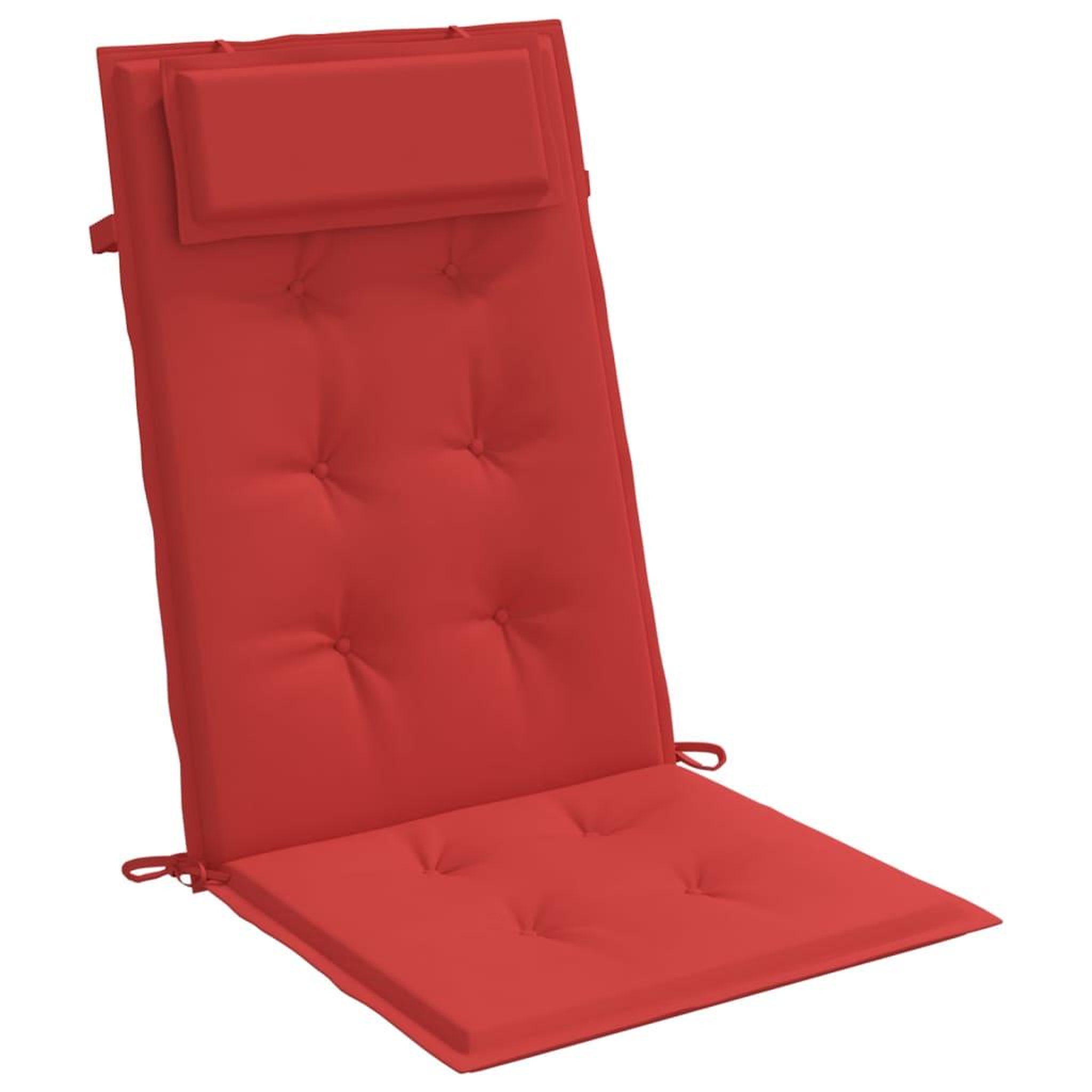 Voir la diapositive 5 : VIDAXL Coussins de chaise a dossier haut lot de 2 rouge tissu oxford