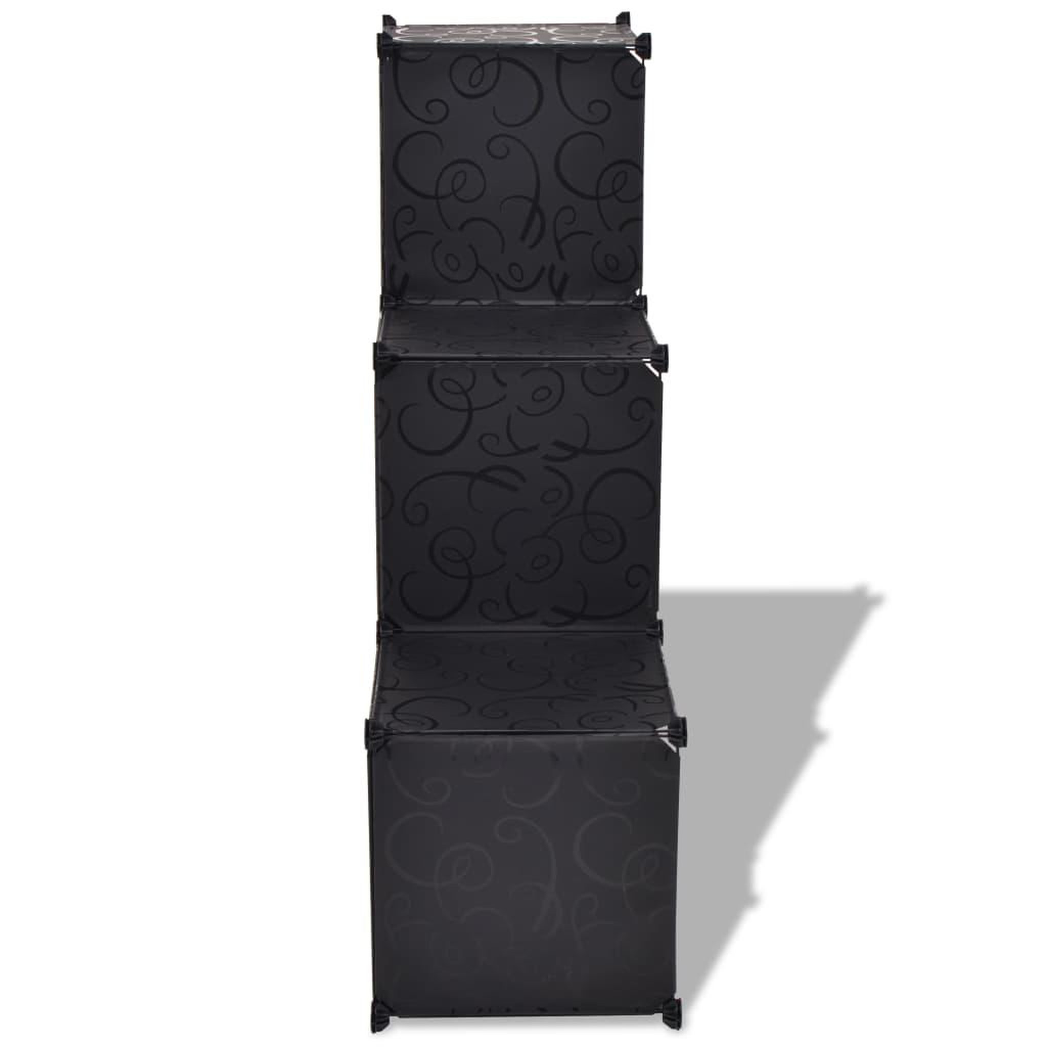 Voir la diapositive 3 : VIDAXL Organisateur de rangement cube avec 6 compartiments Noir