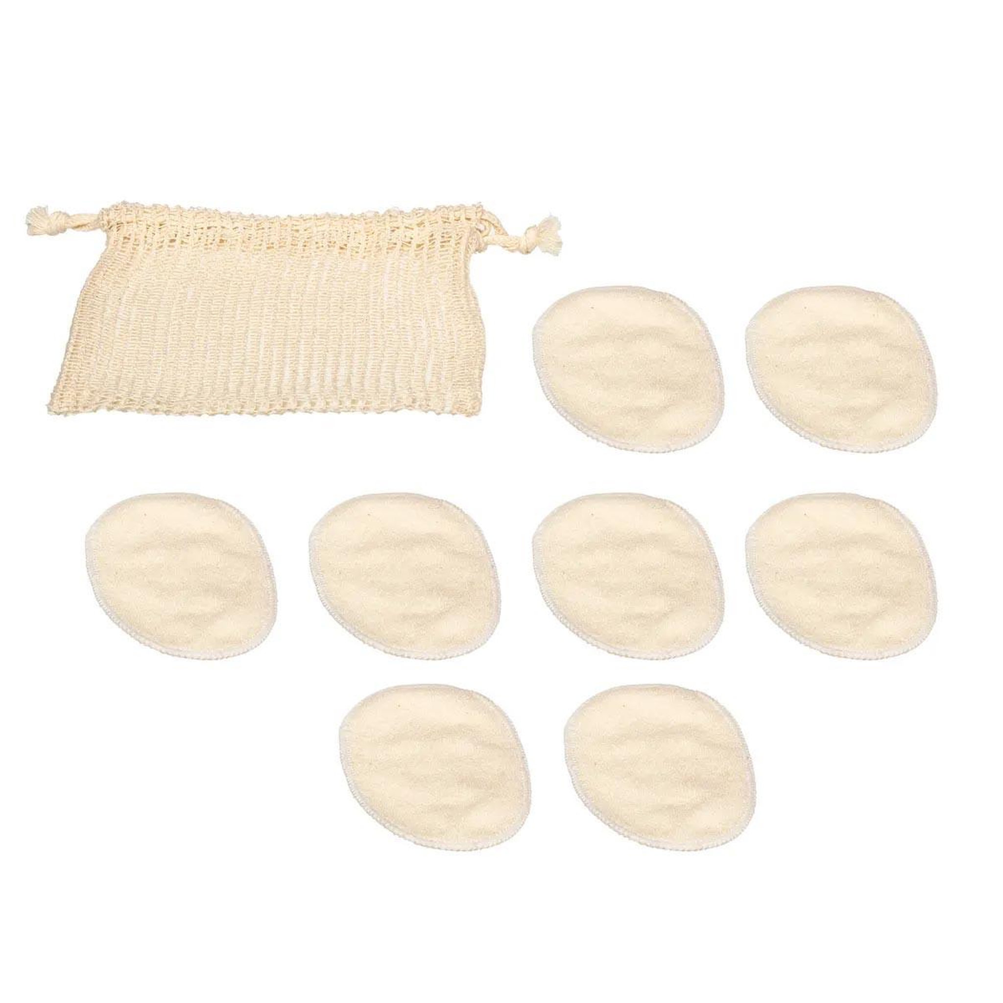 Body beauty Lot de 8 cotons démaquillants  lavable  13cm naturel