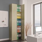 VIDAXL Armoire de bureau Chene sonoma 60x32x190 cm Bois d'ingenierie