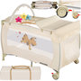 Voir la diapositive 1 : tectake Lit de voyage pour enfants peu encombrant pliable et réglable en hauteur beige