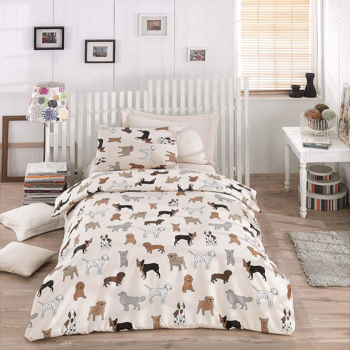 Home collection Parure de lit enfant avec taie(s) en coton polyester Havhav