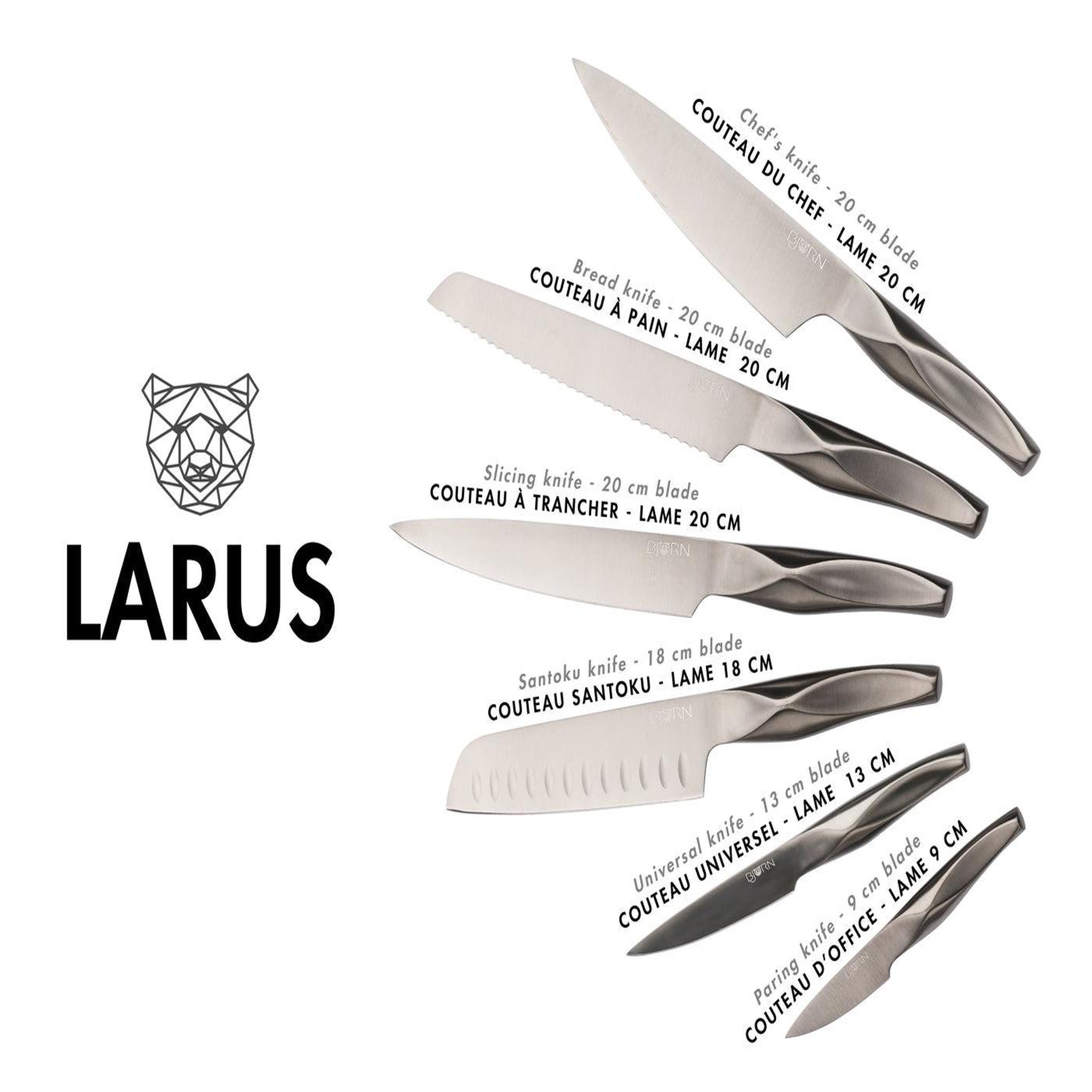 Voir la diapositive 3 : BJORN Couteaux de cuisine LARUS - 6 pièces