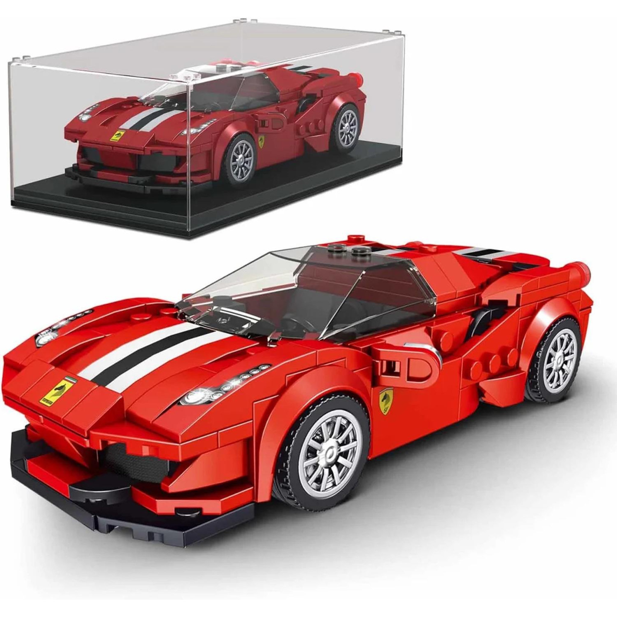 MOULD KING 488 GTB Voiture de sport avec vitrine
