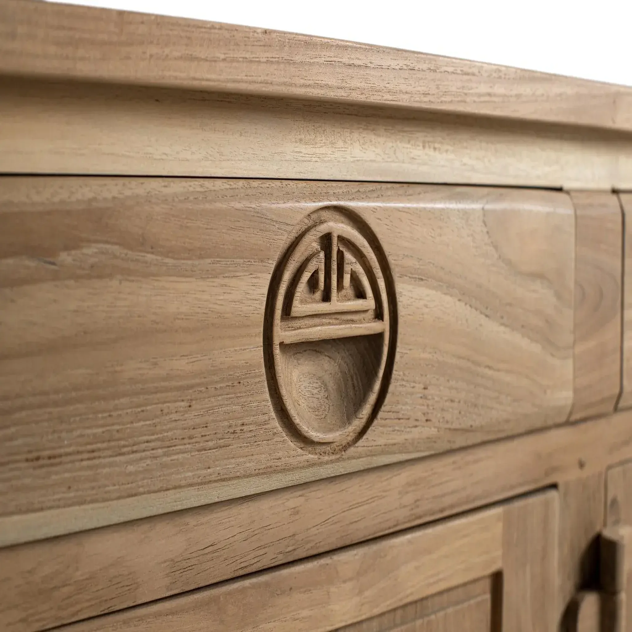 Voir la diapositive 4 : GINER Y COLOMER SL Meuble tv en bois de teck 170 cm style colonial oriental