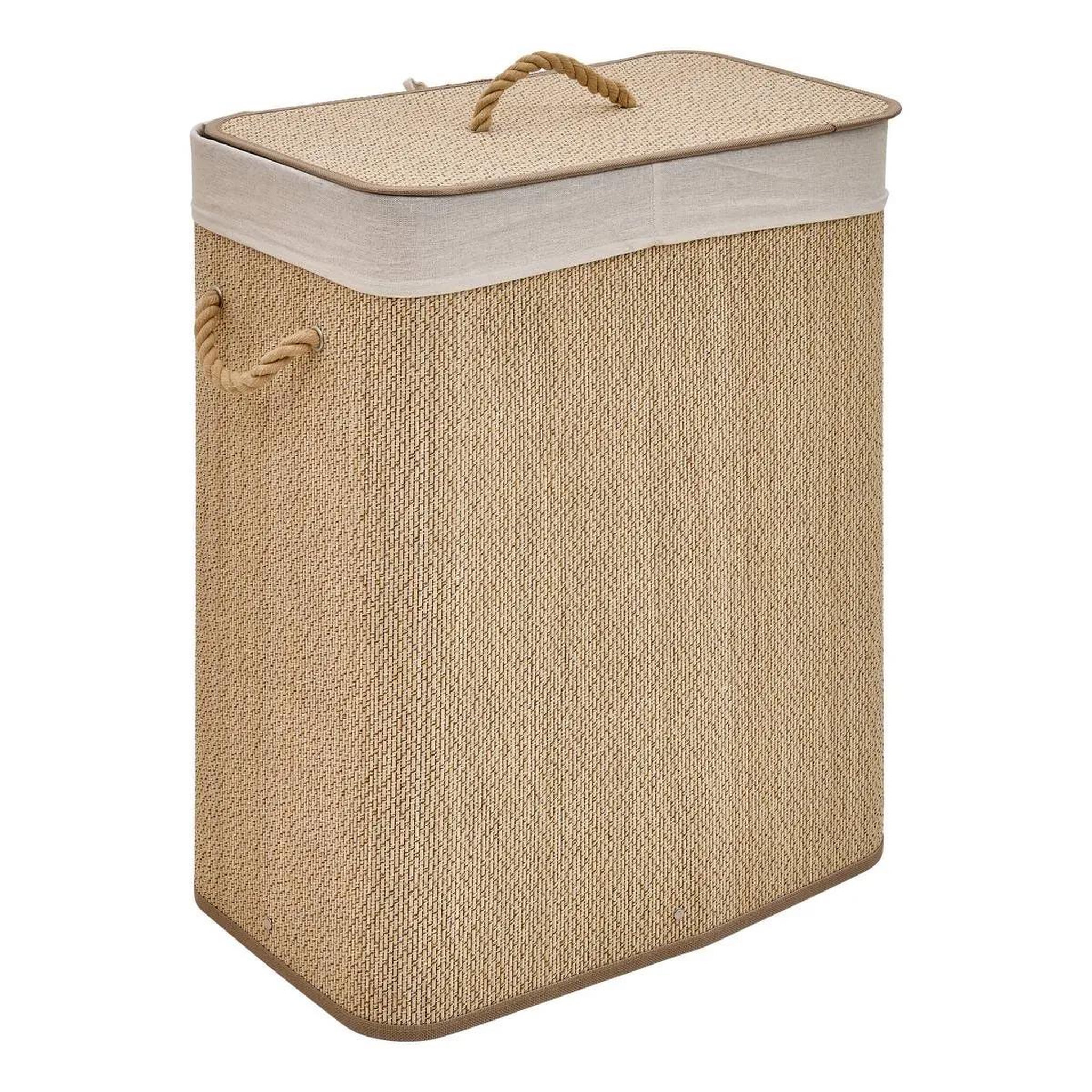 FIVE Panier à linge 2 compartiments  stemy  100l beige