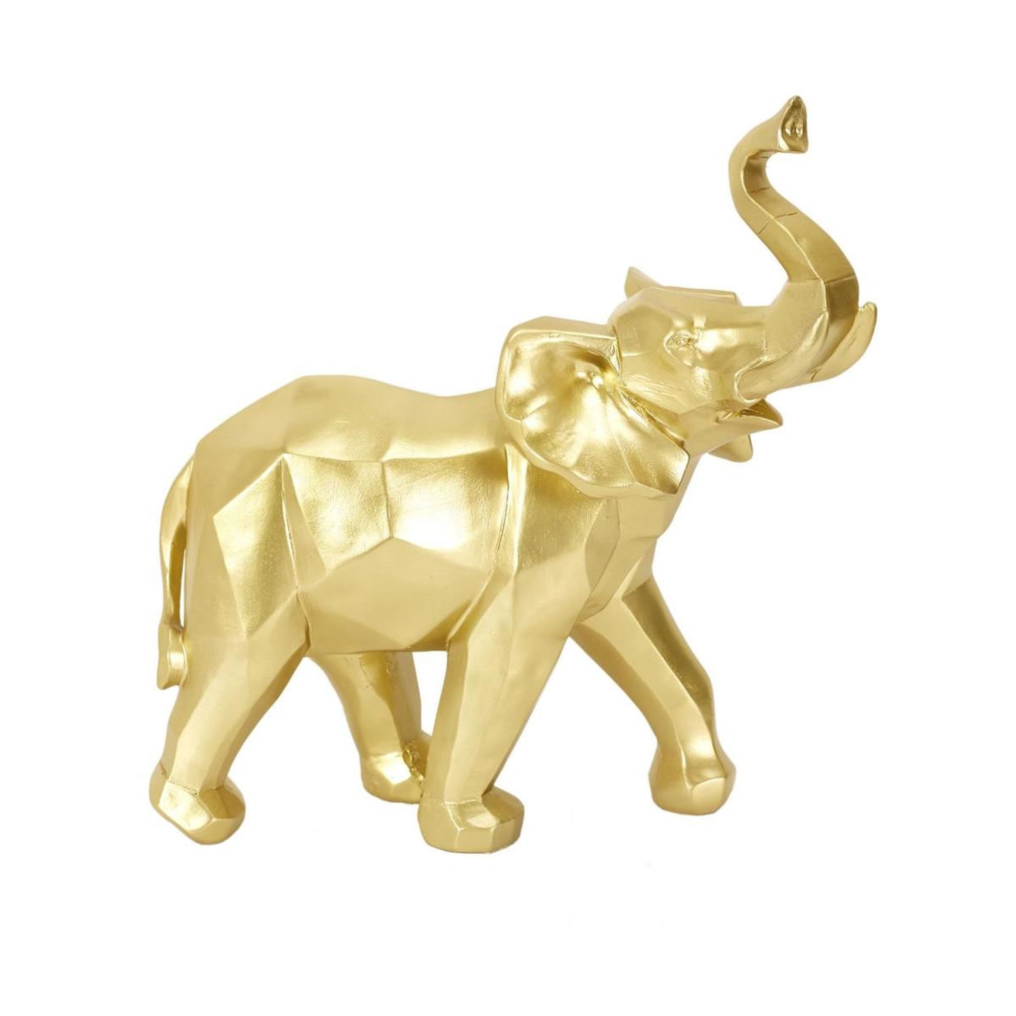 Voir la diapositive 2 : The Home Deco Factory Statuette déco  éléphant origami  30cm or