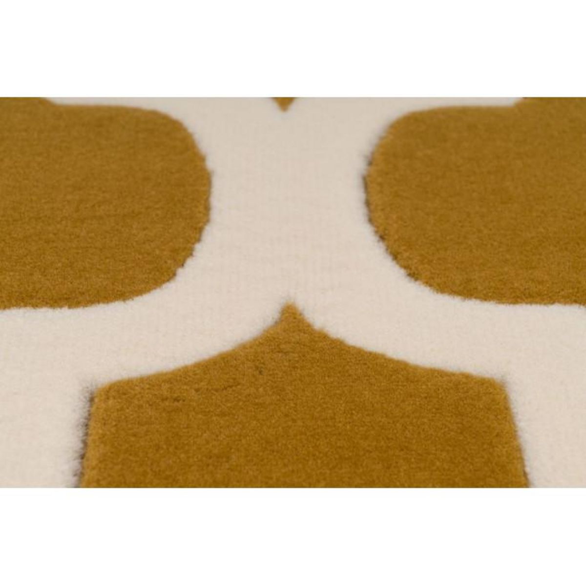 Paris Prix Tapis Vintage à Poils Courts  Manolya  Or & Ivoire