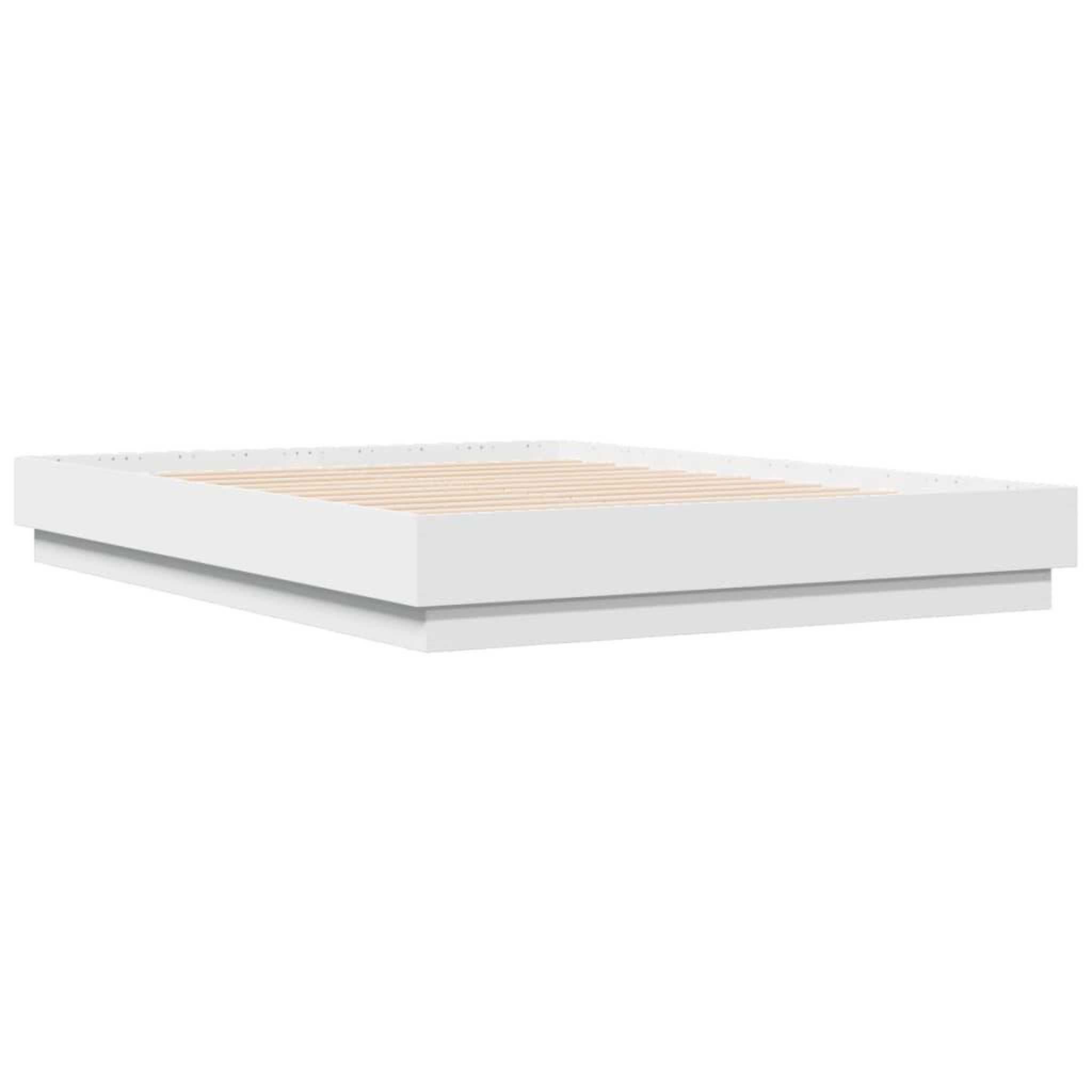 Voir la diapositive 3 : VIDAXL Cadre de lit sans matelas blanc 140x190 cm