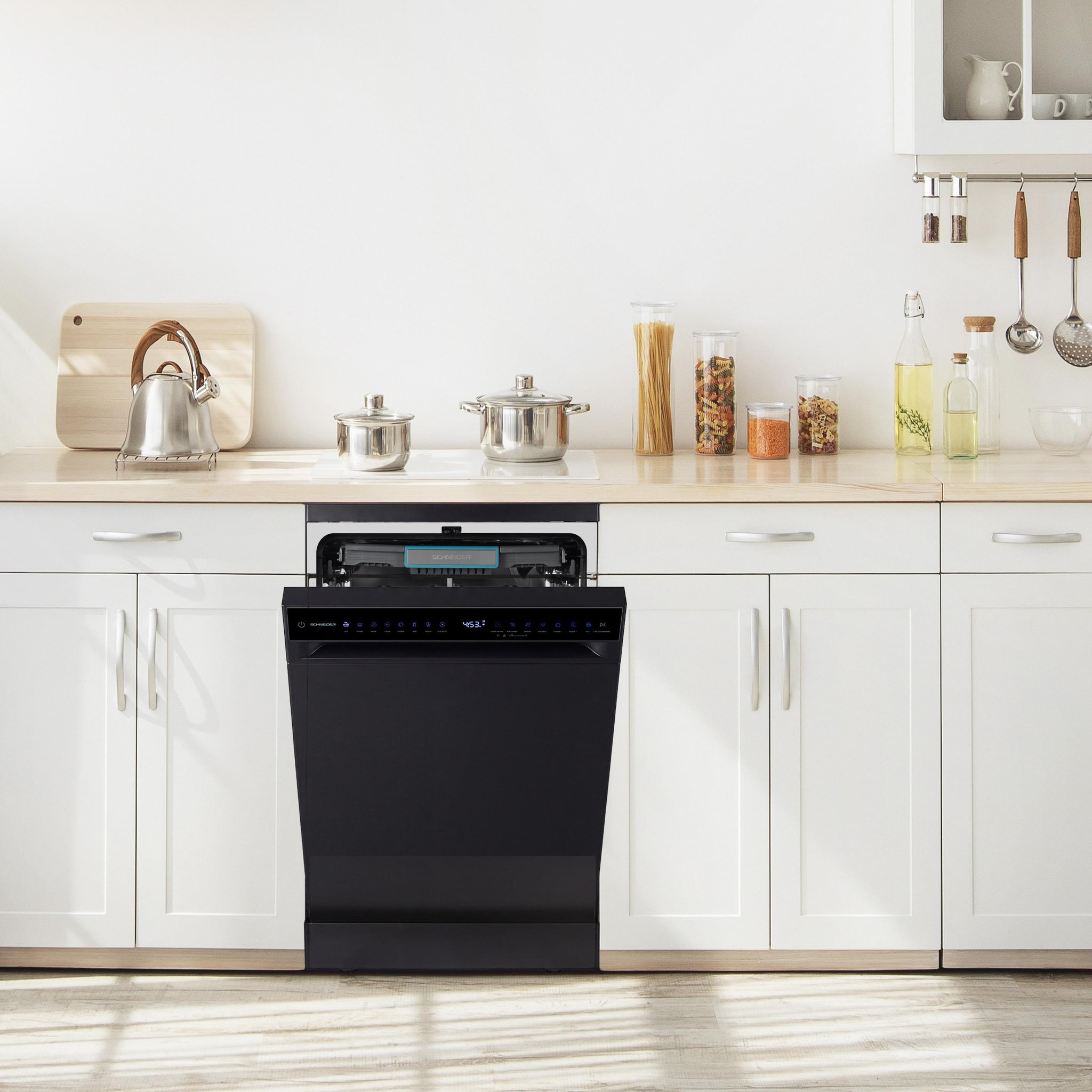 Voir la diapositive 2 : SCHNEIDER Schneider scdw1642ab - lave-vaisselle pose libre 16 couverts 60cm noir