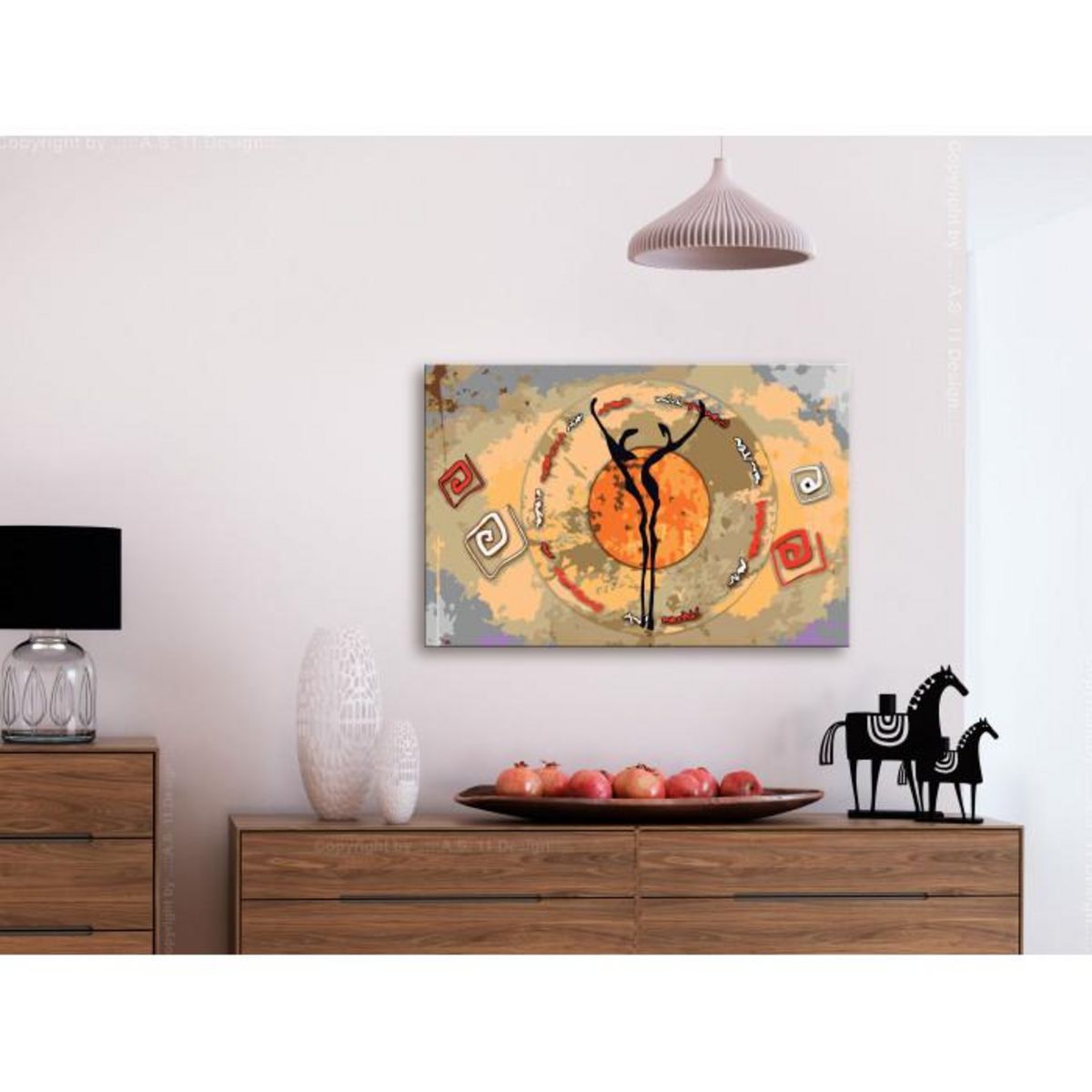 Paris Prix Tableau à Peindre Soi-Même  African Dance  40x60cm
