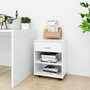 Voir la diapositive 1 : VIDAXL Armoire a roulettes Blanc 46x36x59 cm Bois d'ingenierie