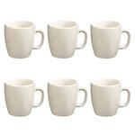 SECRET DE GOURMET Lot de 6 Mugs  Colorama  18cl Blanc