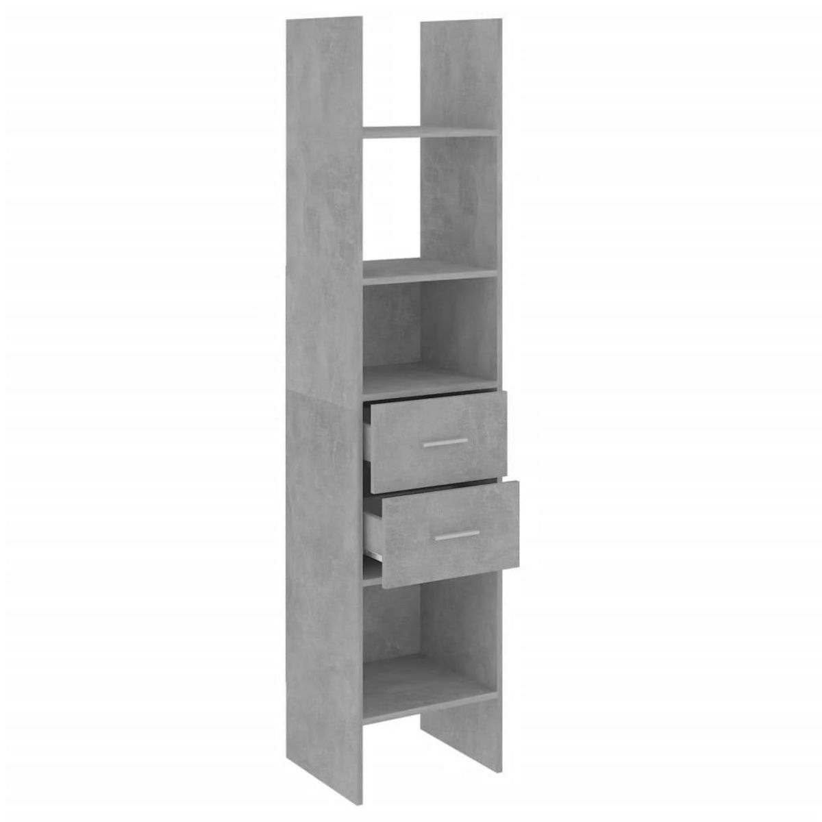 VIDAXL Bibliotheque Gris beton 40x35x180 cm Bois d'ingenierie
