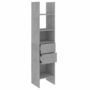 Voir la diapositive 3 : VIDAXL Bibliotheque Gris beton 40x35x180 cm Bois d'ingenierie