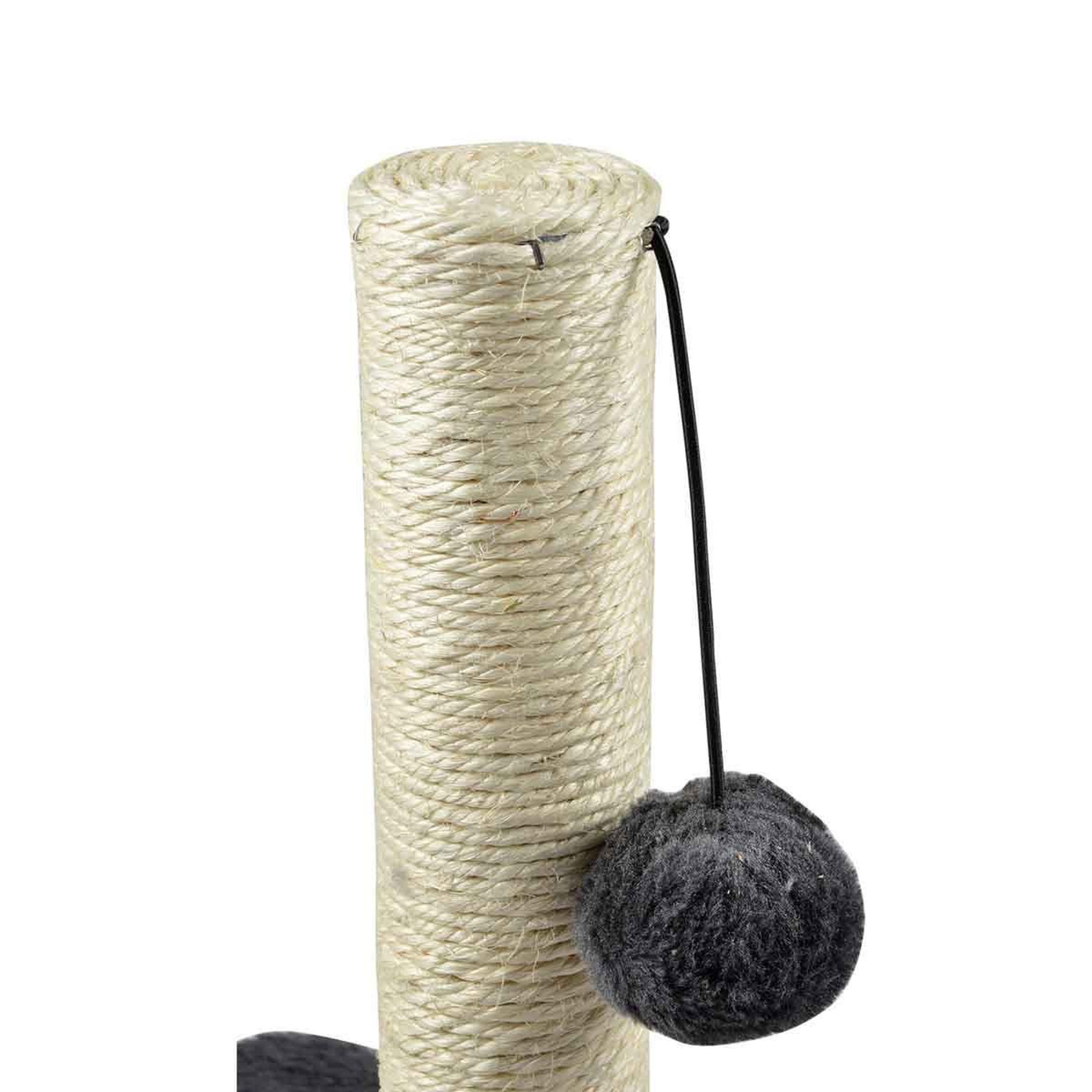Voir la diapositive 3 : LOVE STORY Arbre à chat avec socle  tête  33cm anthracite