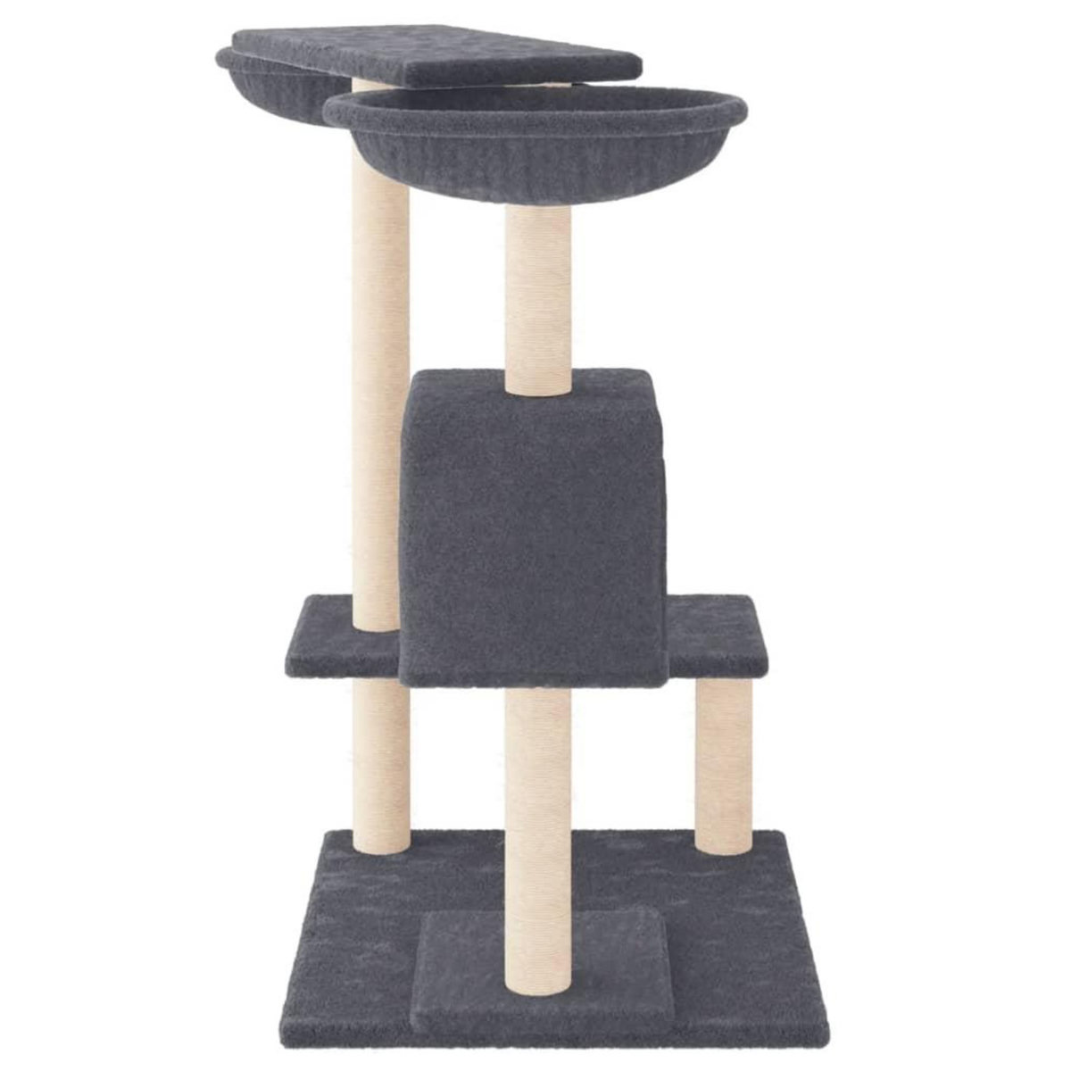 VIDAXL Arbre a chat avec griffoirs gris fonce 82 cm
