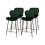 Voir la diapositive 1 : LISA DESIGN Basti - lot de 4 tabourets de bar - en velours vert