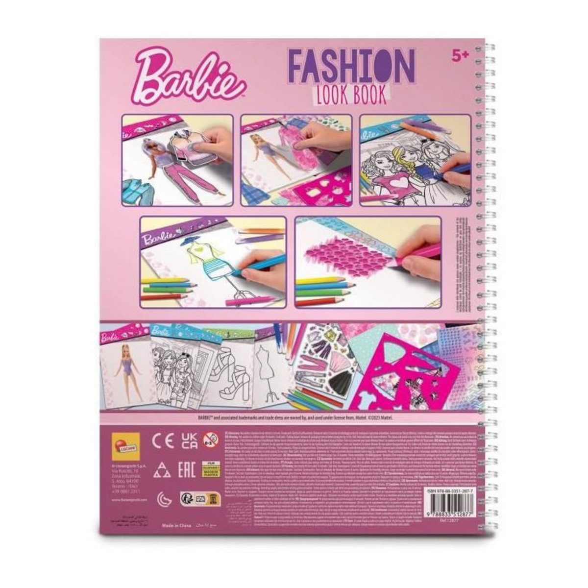 LISCIANI GIOCHI Livret de création collection de mode - Barbie sketch book fashion look - LISCIANI