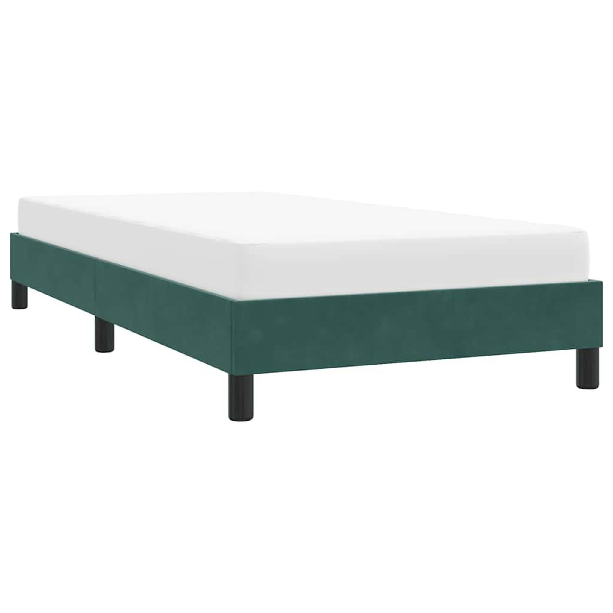 Voir la diapositive 4 : VIDAXL Cadre de lit sans matelas vert fonce 100x210 cm velours