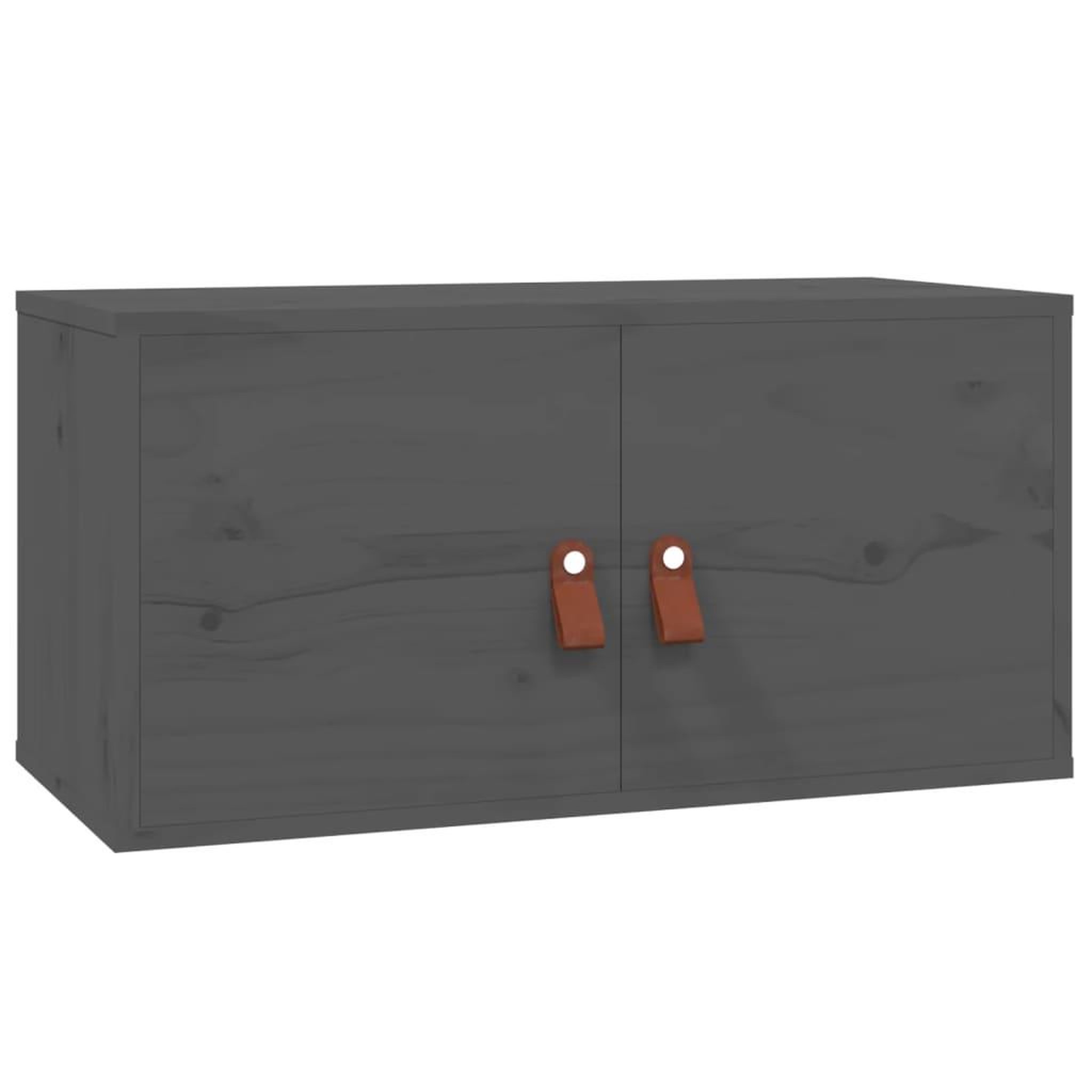 Voir la diapositive 3 : VIDAXL Armoires murales 2 pcs Gris 60x30x30 cm Bois de pin massif