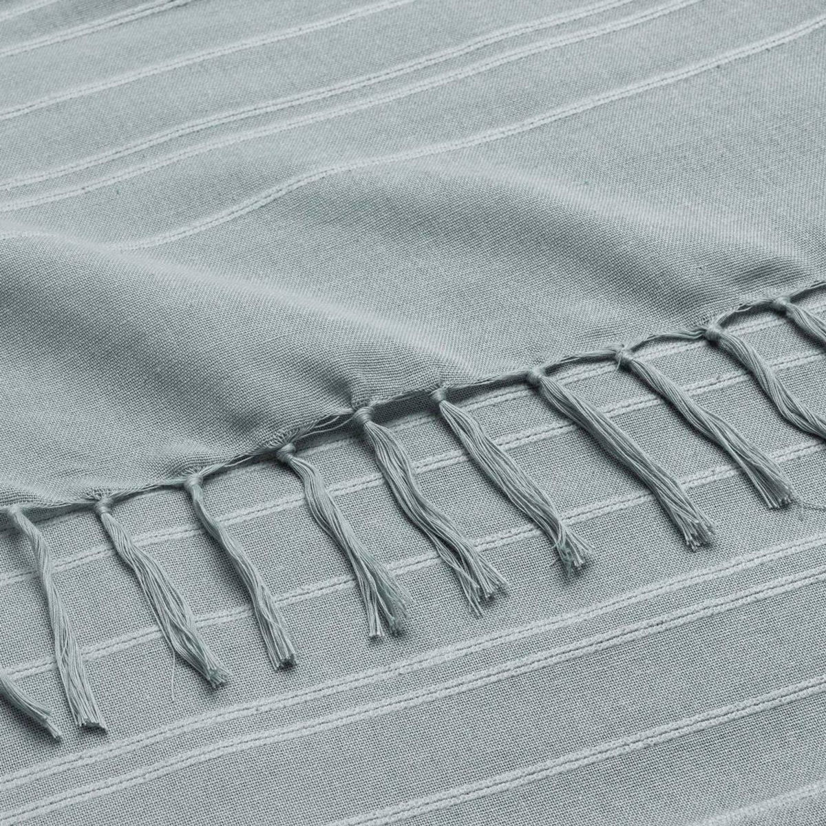 Paris Prix Plaid à Franges  Lilia  240x260cm Vert Sauge