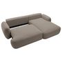 Voir la diapositive 6 : BEST MOBILIER Berenice - canapé d'angle droit 4 places convertible avec coffre en tissu bouclette